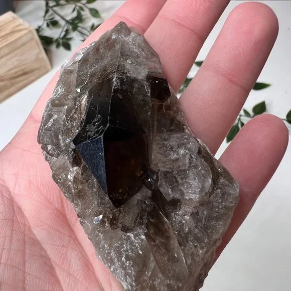 Smoky Quartz Crystal Points Cluster - Smoky Quartz Point Crystal Cluster - Picture 5 of 11